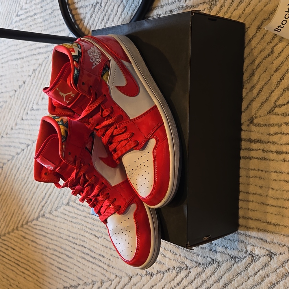 2021 Air Jordan 1 Mid SE Barcelona Sweater red 9.5 Stock X Certified Unique Htf